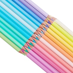 Couleur Mélangete 24 ensemble de crayons de couleur macaron, pour les livres à colorier dessin croquis fournitures d'art, couleur mixte, 175x7.5x7 mm, 1 pc / couleur, 24 pcs / box, boîte: 20.3x18.9x1.7 cm