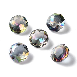 Gainsboro Cabujones de diamantes de imitación de vidrio transparente, facetados, señaló hacia atrás, octágono, gainsboro, 10x10x6 mm