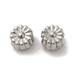 Stainless Steel Color 304 Stainless Steel Beads, Flower, Stainless Steel Color, 5.5x5x4mm, Hole: 1.5mm