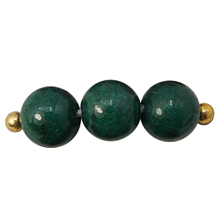 Dark Green Natural Mashan Jade Round Beads Strands, Dyed, Dark Green, 6mm, Hole: 1mm, about 69pcs/strand, 15.7 inch
