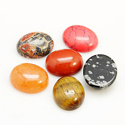 Mixed Stone Gemstone Cabochons, Oval, Mixed Stone, 12x10x4mm