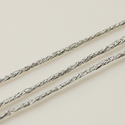 Серебро Металлическая нить, вышивка нитью, 6 -ply, серебряные, 0.6 мм, около 546.8 ярдов (500 м) / рулон