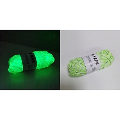 Light Green Luminous Two Tone Polyester Yarns, Glow in the Dark Yarn, for Weaving, Knitting & Crochet, Light Green, 2mm, about 53m/skein