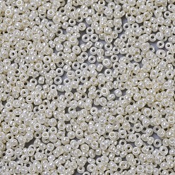 (RR440) Lustre Marfil Perlado Opaco Cuentas de rocailles redondas miyuki, granos de la semilla japonés, 11/0, (rr 440) brillo de marfil perla opaco, 11/0, 2x1.3 mm, Agujero: 0.8 mm, sobre 5500 unidades / 50 g