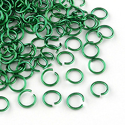 Морско-зеленый Алюминиевая проволока открыты кольца прыжок, цвета морской волны, 18 датчик, 10x1.0 мм, около 16000 шт / 1000 г