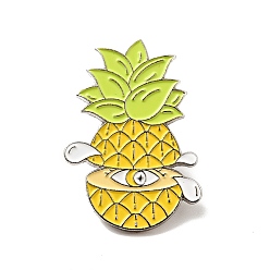 Ananas Fruit avec broche en émail des yeux, insigne en alliage de platine pour vêtements de sac à dos, motif d'ananas, 30x21x2mm
