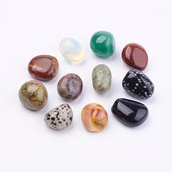 Mixed Stone Natural & Synthetic Gemstone Beads, Tumbled Stone, No Hole/Undrilled, Nuggets, 18~22x15~19x10~16mm
