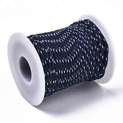 Marina Azul Cordón de poliéster multiusos, para hacer pulseras de cuerda o cordones de botas, azul marino, 2 mm, aproximadamente 21.87 yardas (20 m) / rollo