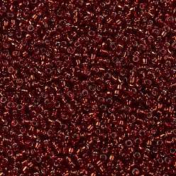 (25D) Silver Lined Garnet TOHO Round Seed Beads, Japanese Seed Beads, (25D) Silver Lined Garnet, 11/0, 2.2mm, Hole: 0.8mm, about 5555pcs/50g