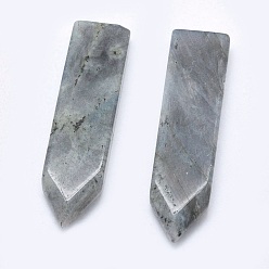Лабрадорита Природные кабошон лабрадора, меч, 51.5~54x12.5~14x5~6 мм