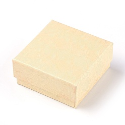 Light Yellow Cardboard Box, Square, Light Yellow, 7.5x7.5x3.5cm