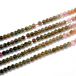 Tourmaline Tourmaline naturelle des perles brins, dégradé de couleur, facette, ronde, 3mm, Trou: 0.7mm, Environ 170 pcs/chapelet, 15.55 pouce (39.5 cm)