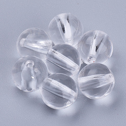 Прозрачный Прозрачные акриловые бусины, круглые, прозрачные, 28x27.5 мм, Отверстие : 3.5 мм , около 40 шт / 500 г
