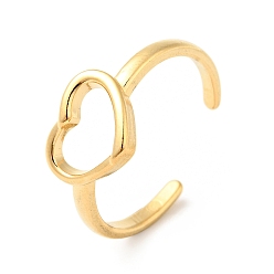 Doré  Placage ionique (ip) 304 anneau de manchette ouvert en acier inoxydable pour femme, or, taille us 8 1/4 (18.3 mm)