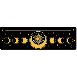 Lune Porte-cartes de tarot en bois, fournitures de sorcellerie, rectangle, lune, 76.2x254mm