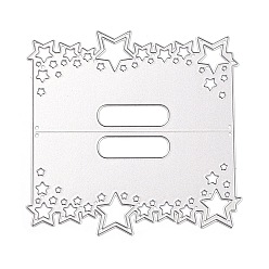 Estrella Moldes de corte de acero al carbono stencils, para diy scrapbooking, album de fotos, tarjeta de papel decorativa en relieve, color acero inoxidable mate, estrella, 103x108x0.8 mm