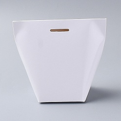 Blanc Sacs en papier, sacs-cadeaux, sacs de mariage, rectangle sans ruban, blanc, 20.5x11.9x0.06 cm