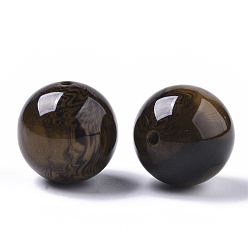 Chameau Perles en résine, pierre d'imitation, ronde, chameau, 20mm, Trou: 2mm