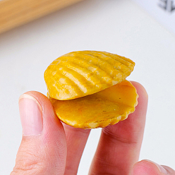 Yellow Aventurine Natural Yellow Aventurine Display Decorations, for Home Office Desk, Shell Shape, 30~35mm