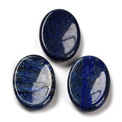 Lapis Lazuli Pierre d'inquiétude ovale lapis-lazuli naturelle, Pierre de pouce en cristal de guérison de l'anxiété, 34~35x24~25x6~7mm