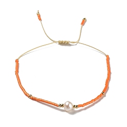 Jaune Bracelets de perles tressées en perles d'imitation de verre et graines, bracelet réglable, jaune, 11 pouce (28 cm)