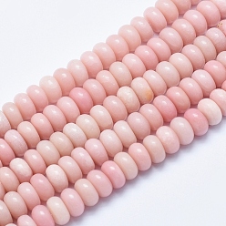 Pink Opal Natural Pink Opal Beads Strands, Rondelle, 6~6.5x3~4mm, Hole: 1mm, about 105pcs/strand, 15.7 inch(40cm)