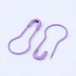 Lilac Iron Calabash Pins, Knitting Stitch Marker, Lilac, 22x10x2mm, Pin: 0.7mm