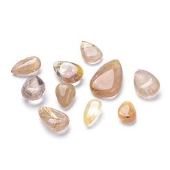 Quartz Rutilated Perles de quartz rutilées naturelles, Perles sans trous, 24~45x14~27x10~15mm