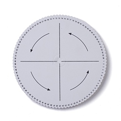 Blanc Disque de disque de tressage eva, planche de macramé, bracelet cordon tressé bricolage, outil d'artisanat, plat rond, blanc, 19x1.4 cm