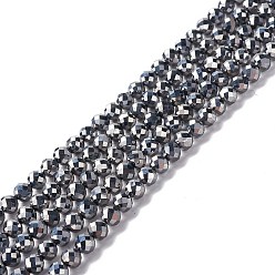 Térahertz Pierre Brins de perles de pierre terahertz, facette, ronde, 6mm, Trou: 1mm, Environ 66 pcs/chapelet, 14.96 pouce (38 cm)