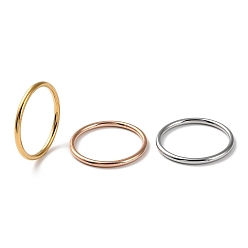 Color mezclado Revestimiento de iones (ip) 304 anillo de dedo de banda simple de acero inoxidable para mujeres y hombres, color mezclado, 1.5 mm, diámetro interior: tamaño de EE. UU. 7 1/4 (17.5 mm)