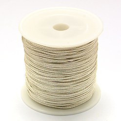 Silver Nylon Thread, with Metallic Cords, Silver, 1.0mm, about 109.36 yards(100m)/roll