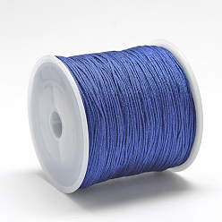 Bleu Nuit Fil de nylon, corde à nouer chinoise, bleu minuit, 0.4mm, environ 174.98 yards (160m)/rouleau