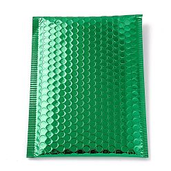 Verdemar Bolsas de paquete de película mate, anuncio publicitario burbuja, sobres acolchados, Rectángulo, verde mar, 27.5x18x0.6 cm
