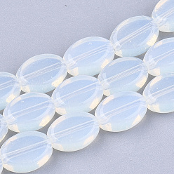 Opalite Opalite Beads Strands, Oval, 11x8x5mm, Hole: 1mm, about 29pcs/strand, 12.4 inch