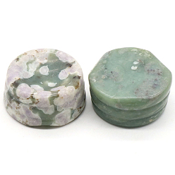 Jade de Paix Support de support de base d'affichage de jade de paix naturelle pour le cristal, support de sphère de cristal, 2.7x1.2 cm