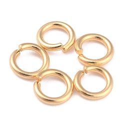 Настоящее золото 24K Покрытие стойки латунными перемычками, открытые кольца прыжок, долговечный, реальный 24 k позолоченный, 4.5x0.8 мм, 20 датчик, внутренний диаметр: 3 мм