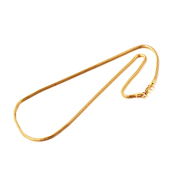 Oro 304 collares de cadena de serpiente de acero inoxidable, dorado, 19.7 pulgada (50 cm), 2.4 mm