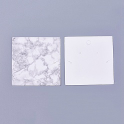 Белый Дым Картонных карт дисплей ювелирных изделий, квадратный, серый, 6x6x0.05 см