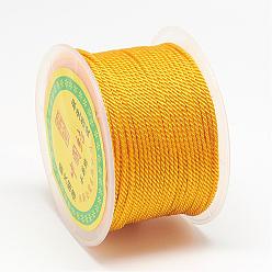 Gold Nylon Threads, Milan Cords/Twisted Cords, Gold, 1.5~2mm, about 54.68 yards(50m)/roll