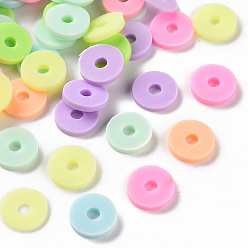Mixed Color Handmade Polymer Clay Beads, Heishi Beads, for DIY Jewelry Crafts Supplies, Disc/Flat Round, Medium Turquoise, 8x1.5mm, Hole: 2mm, about 11500pcs/1000g
