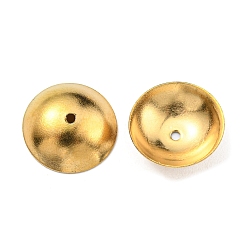 Real 18K Gold Plated 304 Stainless Steel Bead Cone, Apetalous, Half Round, Real 18K Gold Plated, 7.5x2.5mm, Hole: 0.9mm