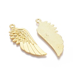 Golden Tibetan Style Alloy Wing Large Pendants, Lead Free, Nickel Free and Cadmium Free, Golden, 56x21x1.5mm, Hole: 3mm