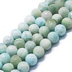 Hemimorphite Natural Hemimorphite Beads Strands, Faceted(64 Facets), Round, 6mm, Hole: 0.8mm, about 62~67pcs/strand, 15.16~15.55 inch(38.5~39.5cm)