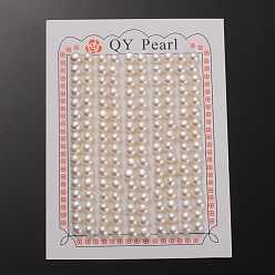 Antique White Natural Cultured Freshwater Pearl Beads, Half Drilled, Rondelle Antique White, 5~5.5x4mm, Hole: 0.7mm