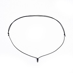 Noir Fabrication de collier de corde de polyester ciré coréen réglable, noir, 33.7 pouce (85.6 cm), 1mm