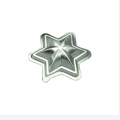 Argent Moules de cuisson en forme d'étoile en aluminium, plaque de cuisson à dégagement rapide, argenterie, 113x30mm