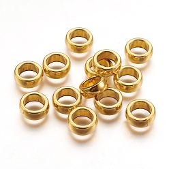 Antique Golden Tibetan Style Spacer Beads, Rondelle, Lead Free and Cadmium Free, Antique Golden, 11x5mm, Hole: 7.5mm