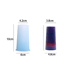 Светло-Голубой Силиконовые формы для ваз своими руками, формы для литья смолы, для уф-смолы, изготовление ювелирных изделий на основе эпоксидной смолы, Небесно-голубой, 60x100 мм