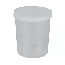 Blanc Tasse à mesurer des outils en plastique, tasse graduée, blanc, 5.6x5.7x6.5 cm, capacité: 100 ml (3.38 fl. oz)